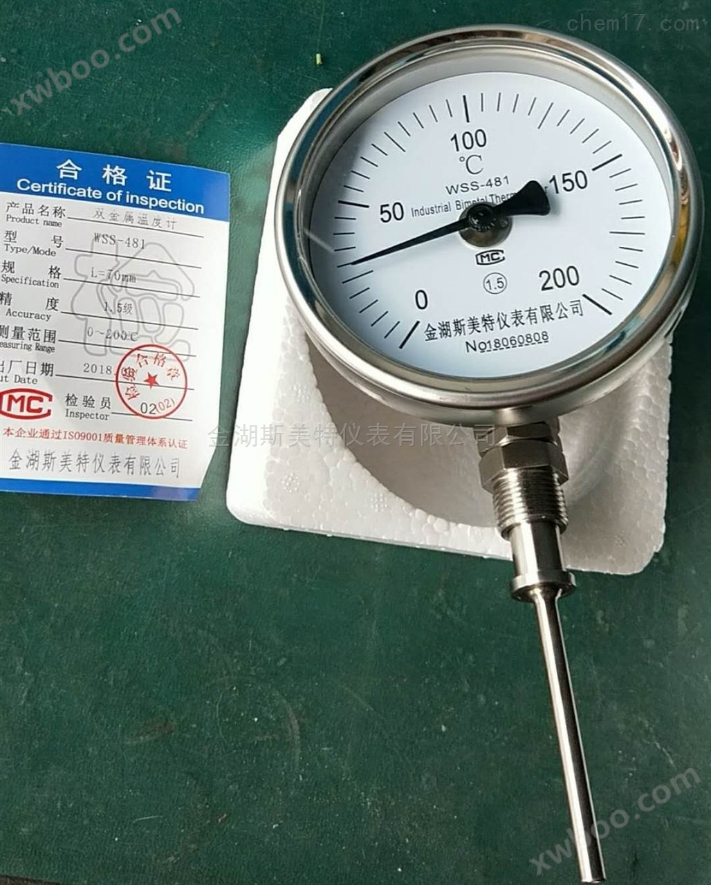 WSS-485双金属温度计