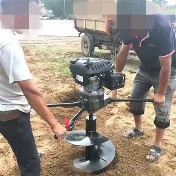 两人手提式汽油打坑机 植树挖窝机