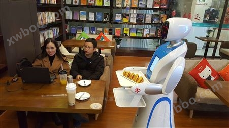 山东曲阜刘一手火锅店餐饮餐厅送餐机器人